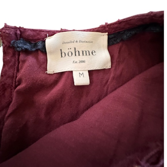 Böhme Womens Purple Dress Bohemian Diamond Accents Drawstring Medium - Picture 4 of 6